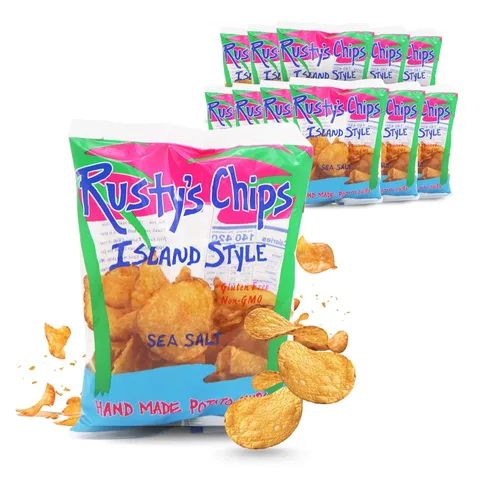 Vista 7 de Rusty's Chips - Chips crujientes y saludables para un bocado rápido - Chips sin gluten, sin conservantes, sin OMG, paquete de aperitivos veganos