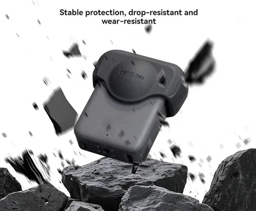 Vista 4 de Funda de silicona para DJI OSMO 360, funda protectora para lente de cámara, resistente a los arañazos, protector de lente anticaída, compatible