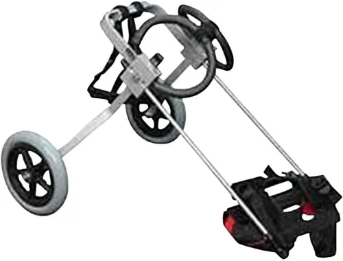 Vista 10 de Silla de ruedas para perro para patas traseras, diseñada y probada por cirujano ortopédico K9, carrito ajustable para cochecito con ruedas todo
