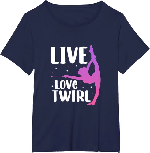 Vista 17 de Camiseta Twirl Baton Twirling Twirler Majorettes, Negro
