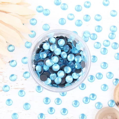 Vista 36 de Estrás para aplicar con calor - 6SS, 10SS, 16SS, 20SS, 30SS - 32 colores Iron-on hotfix rhinestones - add brilliant sparkle to apparel, denim