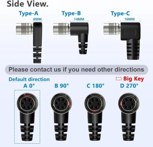 Vista 5 de Alvin's Cables HR10A-7P-6S Hirose 6 Pin hembra a extremo abierto Cable de E/S de alimentación para Sony CCD, Basler, Keyence, Cognex, Baumer