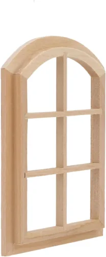 Vista 3 de Ventanas de casa de muñecas 1: Marco de ventana miniatura de 6 paneles a escala de 12 paneles, decoración de casa de bricolaje, modelo de ventana