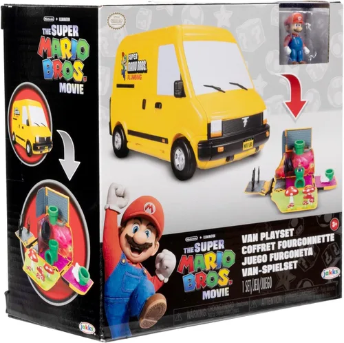 Vista 9 de LA PELÍCULA DE LOS SUPER MARIO BROS. – Set de Juego de Furgoneta con Figura Mini de Mario de 1.25” Mini juego de furgoneta