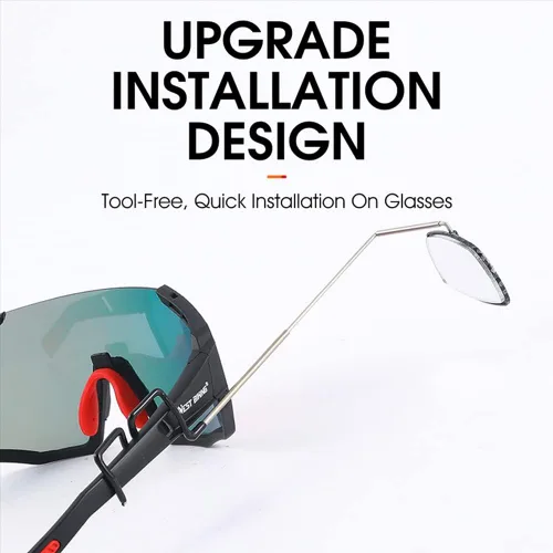 Vista 6 de Espejo de ciclismo ligero Gafas de ciclismo Espejo de monitoreo de tráfico Espejos retrovisores para gafas de sol deportivas Ciclismo de carretera