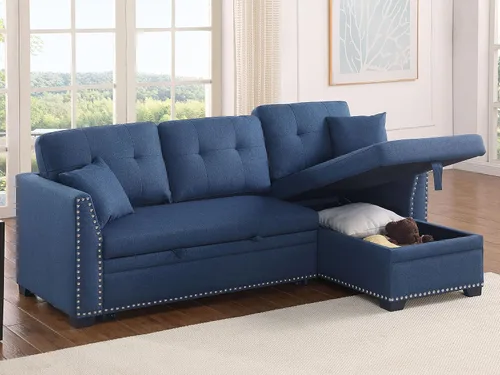 Vista 10 de BEEY Sofá cama modular de 118 pulgadas con cama extraíble, sofá cama convertible en forma de U de 7 plazas de gran tamaño para sala de estar, sofá