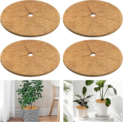 Vista 17 de Legigo 10 piezas Anillos de Mantillo de Fibra de Coco Alfombrilla Protectora de Plantas de Árbol, 6 Pulgadas Anillo de Protección de Árbol de Fibra