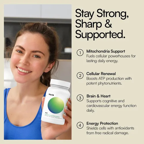 Vista 4 de Heylo Multi+ Suplemento multivitamínico avanzado – Aumenta la energía, mejora el apoyo inmunológico, proporciona protección antioxidante, promueve