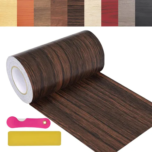 Vista 12 de Cinta de Reparación de Veta de Madera, 2.4 pulgadas X 32 pies Cinta Autoadhesiva de Color Madera para Mesas, Sillas, Zócalos, Puertas, Ventanas