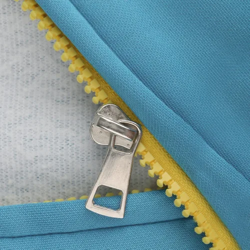 Vista 4 de Chaqueta de disfraz para mujer, sudadera con capucha y cremallera para adultos y niños, abrigo azul, sudadera deportiva para gimnasio