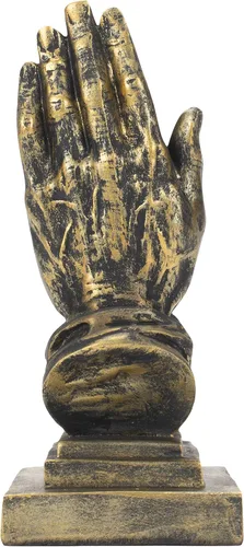 Vista 3 de Dicksons Llamada a Rezar Manos Rezando 12,7 x 8,3 cm Resina Piedra Figura de Mesa en Tono Bronce Antiguo