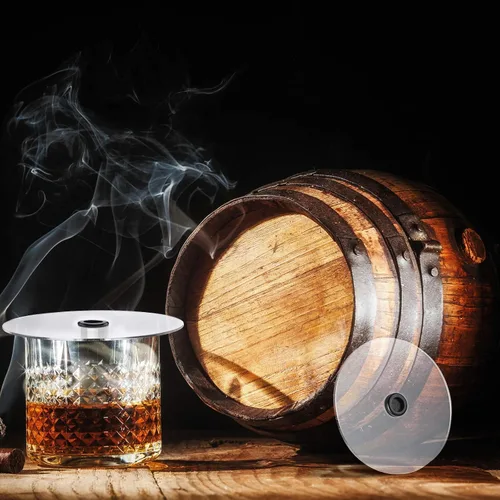 Vista 4 de 3 fundas para tazas de pistola de ahumar, tapas de infusor, fundas de bebidas de cóctel, accesorios para pistolas de fumar para copas de vino