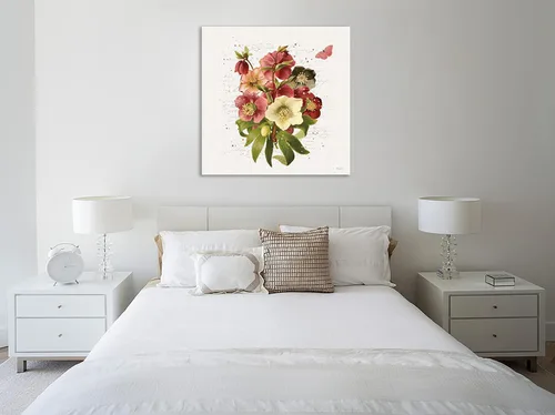 Vista 2 de Jaxson Rea "Vintage Petals V Gallery Wrapped Canvas by Katie Pertiet, 12" x 12
