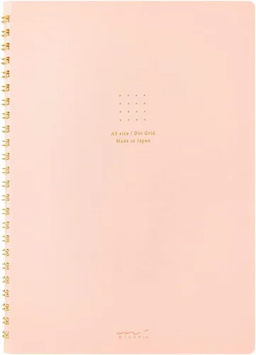 Vista 8 de Midori 15334006 Notebook, Ring Notebook, Color, Dot Square, Blue, A5