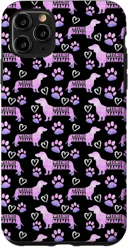 Vista 13 de Dachshund Mom Weenie Mama Weiner Dog - Funda de regalo para iPhone 16, color rosa