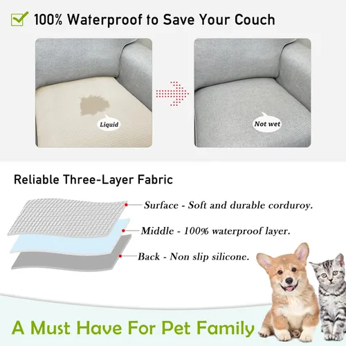 Vista 3 de Fundas para brazos de sofá, fundas para brazos de sofá, funda impermeable para reposabrazos de sofá, sillón, sofá de dos plazas, funda