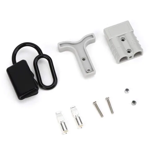 Vista 7 de Conectores de alimentación de desconexión rápida de batería de 50 A, enchufe eléctrico DC600V Max 6 AWG con cubierta adaptadora + un mango