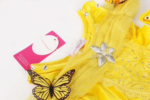 Vista 12 de JerrisApparel Vestido de niña de flores, disfraz de princesa mariposa para niña