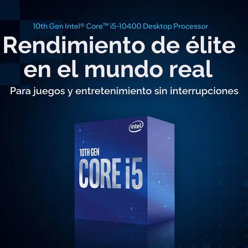 Vista 2 de Intel Core i5-10400 Procesador de escritorio 6 núcleos hasta 4.3 GHz LGA1200 (chipset Intel serie 400) 65W, número de modelo: BX8070110400