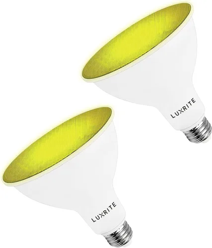 Vista 14 de LUXRITE Bombilla LED PAR38 verde de inundación, 8 W (equivalente a 45 W), bombilla LED verde de inundación, clasificación húmeda, certificación UL