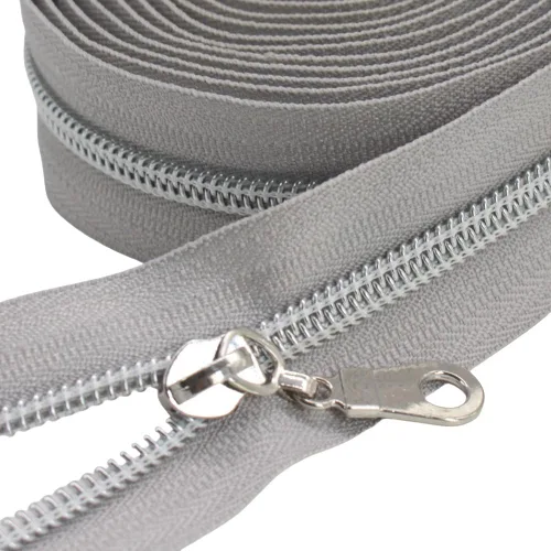 Vista 17 de YaHoGa #5 Cremalleras metálicas de nailon color latón antiguo de The Yard Bulk Cinta beige de 10 yardas con 25 unidades de tiradores para costura