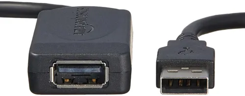Vista 2 de Amazon Basics Cable de extensión USB 2.0, USB-A macho a hembra, cable repetidor activo para impresora, mouse, teclado o escáneres, transferencia