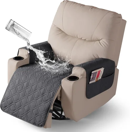 Vista 19 de VANSOFY - Fundas de asiento 100% impermeables para sillas reclinables, color azul, 22 pulgadas Azuree
