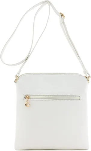 Vista 5 de Bolso FashionPuzzle cruzado con bolsillo de cremallera y flecos