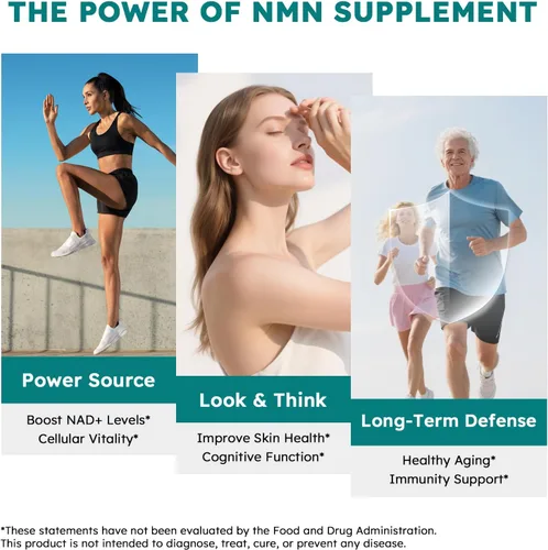 Vista 4 de Suplemento NMN Gotas líquidas, 4 en 1 NMN Beta 1000 mg con Quercetina TMG Resveratrol para energía antienvejecimiento y apoyo inmunológico, NMNH