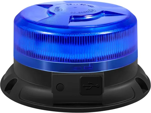 Vista 8 de AnTom, luz estroboscópica magnética inalámbrica, luces de baliza LED impermeables recargables para camiones, advertencia de emergencia intermitente