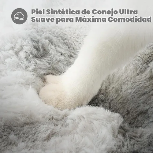 Vista 3 de Avont Cueva de cama para gatos de interior, semi-cerrada con cojín lavable