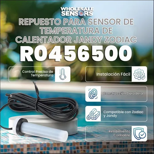 Vista 2 de Repuesto para sensor de temperatura de spa de piscina Jandy Zodiac R0456500