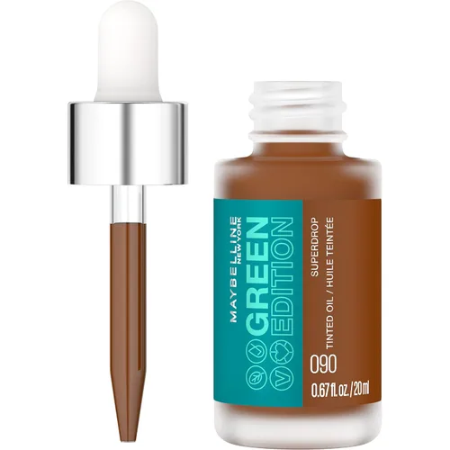 Vista 20 de Maybelline Green Edition Superdrop - Base de maquillaje de base de aceite tintado, base de cobertura natural ajustable formulada con aceite de 95