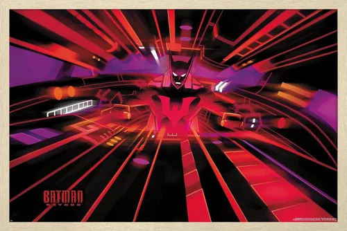 Vista 7 de Trends International DC Comics TV Batman Beyond - Póster de pared de bañera, 22.4 pulgadas de largo x 14.7 pulgadas, versión enmarcada en madera
