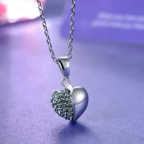 Vista 4 de Lovans Abalorio de corazón de amor de plata de ley 925 con texto en inglés "I Love You" para pulsera Pandora DIY