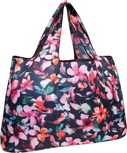 Vista 10 de allydrew Bolsas de comestibles reutilizables de nylon plegables grandes, ballenas azules