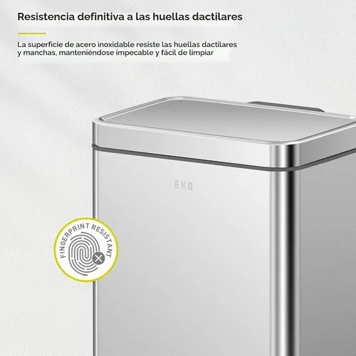 Vista 9 de EKO Madison - Cubo de basura de acero inoxidable cepillado de 1.6 galones o 6 litros, cubo de basura o cubo de reciclaje, forro interior extraíble