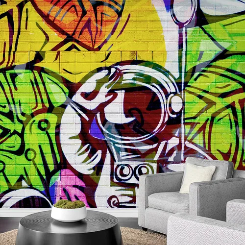 Vista 11 de wall26 - Pintura de arte abstracto marrón y beige - Mural de pared extraíble Papel pintado autoadhesivo grande - 66x96 pulgadas