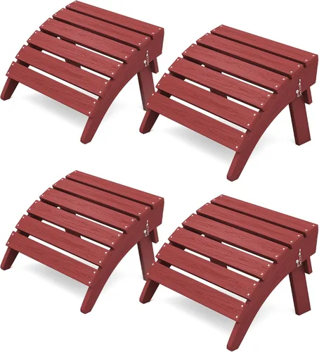Vista 14 de KINGYES Otomana Adirondack plegable para silla Adirondack, Aruba