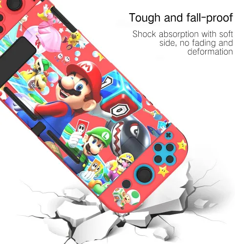 Vista 5 de PERFECTSIGHT Funda protectora compatible con Nintendo Switch Funda delgada antiarañazos a prueba de golpes para NS Switch y Joy-Con, bonita funda