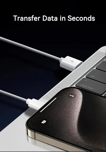 Vista 5 de [Paquete de 2 unidades de 1 m Certificado MFi] Cable USB C tejido CarPlay para cargador Apple iPhone 17 Pro Max, cable USB A a USB-C duradero
