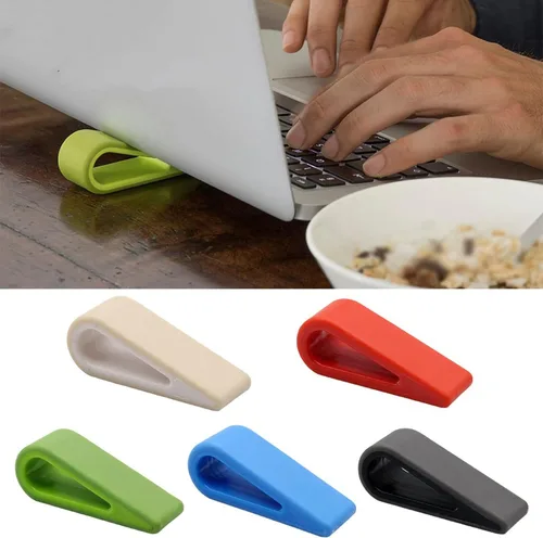 Vista 3 de Soporte de ángulo portátil simple para computadora portátil, soporte de enfriamiento para computadora de escritorio, PC, estante aumentado, base más