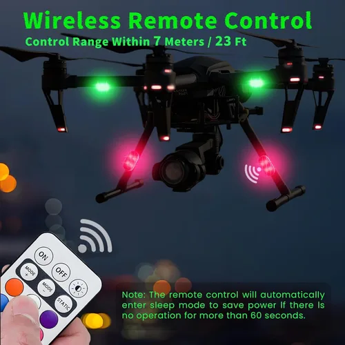 Vista 3 de 4 piezas de luces estroboscópicas LED inalámbricas para automóvil, luz intermitente recargable USB tipo C, luces estroboscópicas con control remoto