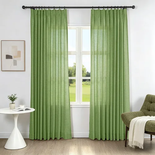 Vista 22 de Fcosie Cortinas plisadas filtrantes de luz para sala de estar, dormitorio, granja Kithcen, protección de privacidad, mezcla de lino, 2 paneles, 50