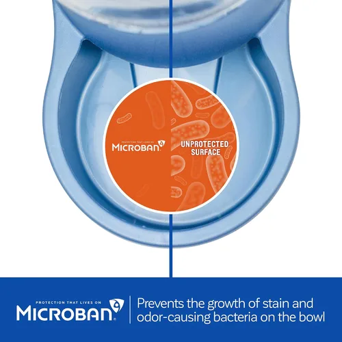 Vista 3 de Comedero Petmate rellenable con protección antibacteriana Microban Azul pavo real perla