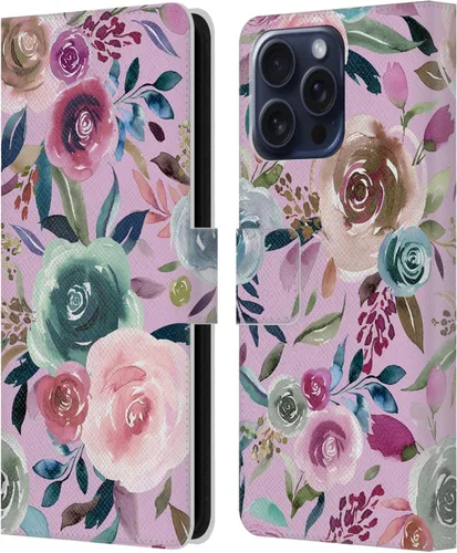 Vista 138 de Head Case Designs Officially Licensed Ninola Abstract Poppies Lilac Floral Leather Wallet Case Compatible with Samsung Galaxy A07 4G