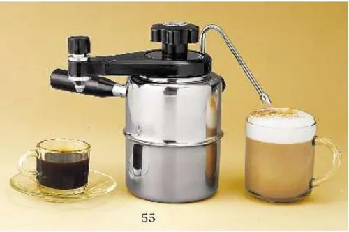 Vista 2 de M.V. Trading Bellman - Estufa de acero inoxidable y máquina de café espresso/capuchino, 9 tazas