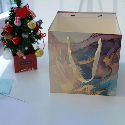 Vista 3 de Bolsa de regalo grande de 11.8 pulgadas con asa, paquete de 4 para bodas 4