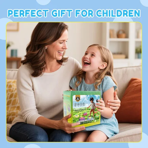 Vista 9 de Piedras Saltarinas para Niños con Luz y Música, Juguete Sensorial para Pequeñitos para Curso de Obstáculos y Coordinación, Regalos de Cumpleaños