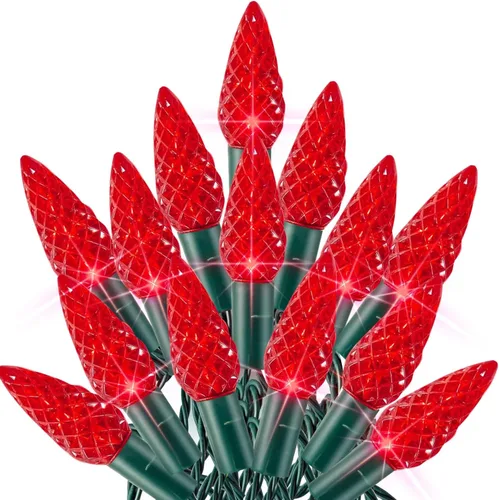 Vista 9 de TW SHINE C6 - Guirnalda de luces de Navidad, 200 LED de 66 pies, 8 modos, impermeable, conectable, color blanco